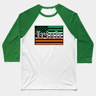 Irish American Flag Baseball T-Shirt